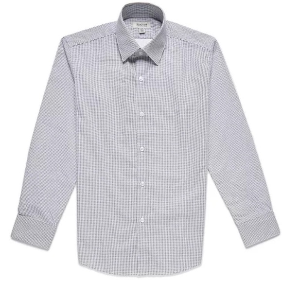 Kenneth Cole Reaction Big Boys Button Up Shirt Collection dress shirt 20 R - Picture 3 of 5